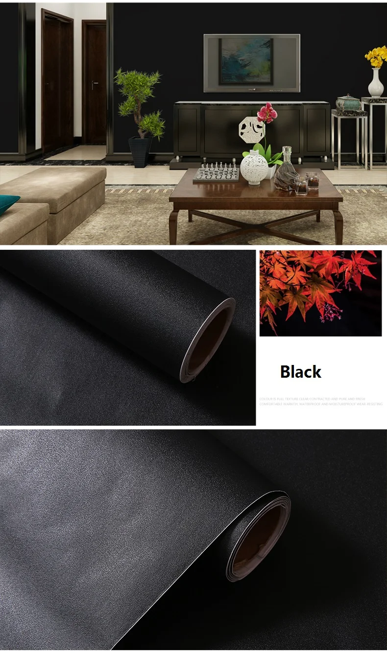 Matt Surface DIY Decorative Film Wardrobe Kitchen Cabinets Waterproof Wall Stickers PVC Self Adhesive Wallpaper for Living Room Matt Surface DIY Decorative Film Wardrobe Kitchen Cabinets Waterproof Wall Stickers PVC Self Adhesive Wallpaper for Living Room