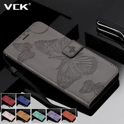 VCK для samsung Galaxy S3 S4 S5 S6 S7 S8 S9 Edge Plus Примечание 3 4, 8 кожаный бумажник Силиконовые флип телефон Чехол бабочка цветок
