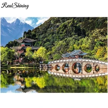 DIY фото на заказ, Черный Дракон бассейн природа Алмазная картина вышивки крестом 5D полная мозаика Бриллиантовая вышивка Спальня Декор FS6193