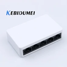 Kebidumei высокоскоростной 100 Мбит/с 5 портов Портативный Мини Быстрый Ethernet LAN RJ45 сетевой коммутатор Switcher Hub Настольный ПК US/EU адаптер