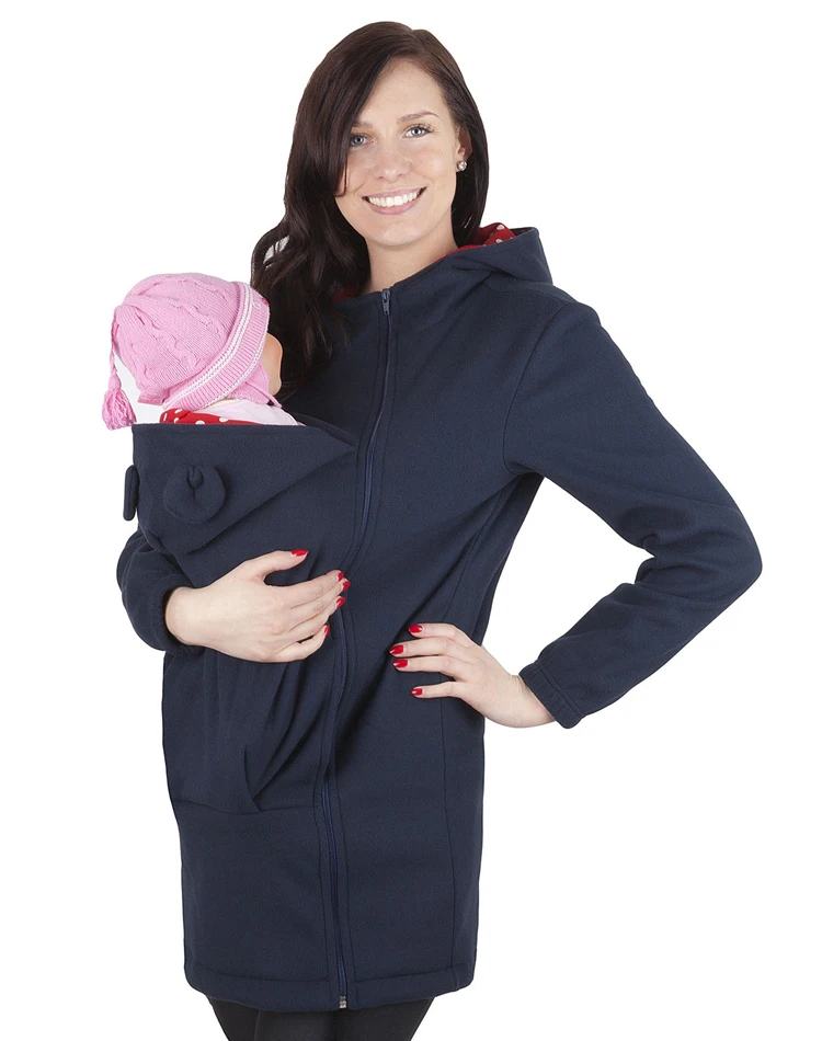 Мода г.; осенне-зимняя куртка-кенгуру для малышей; теплые толстовки с капюшоном для беременных; верхняя одежда; пальто для беременных; одежда размера плюс M-3XL