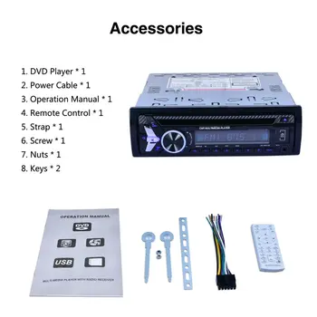 

Single Din Universal Car Vehicle DVD Player with Bluetooth with Electronic Anti-shock High Quality Laser Head 8823B