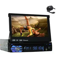 Free Rear Camera+Latest Design Panel Detachable 7” single din Car DVD Player GPS Navigation in dash car styling Car Stereo