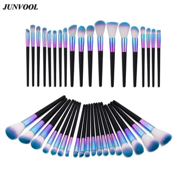 

Makeup Brushes Set Professional Rainbow Gradient Wood Handle Foundation Cosmetic Base Make Up Brush Kit Premium Full Function