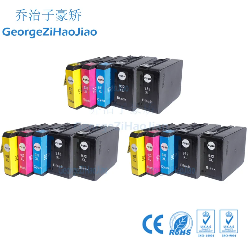 

15pcs 932XL Compatible for HP 932 XL 932 refillable Ink Cartridges for HP932 Officejet 6100 6600 7612 7510 7512 Printer