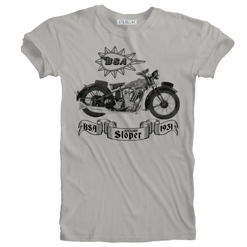 Brand Cotton Men Basic Tops Vintage Retro Classic British Classic Motorcycle Fans Sloper Motorcycle Biker O Neck Shirt