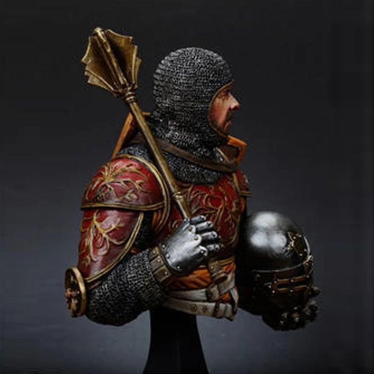 1/10 итальянский хорseman w/ Mace 14th c. модель из смолы бюст GK тема древней войны