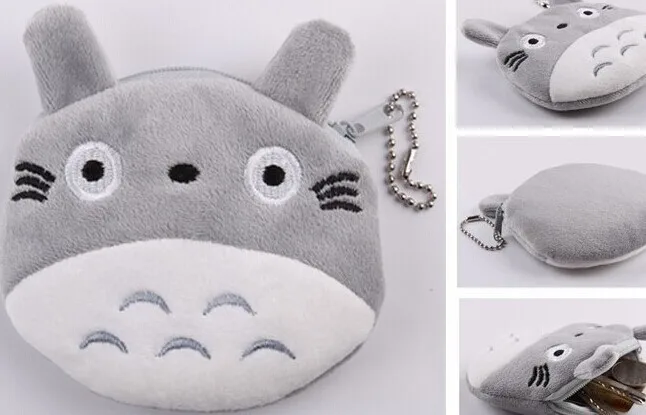  Plush Cotton 10CM TOTORO Etc. Cartoon Coin Purse Wallet Pouch Case BAG ; Women Lady Bags Pouch , Makeup Case Holder BAG Handbag 