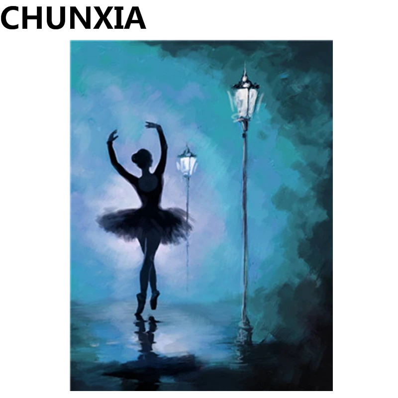 

CHUNXIA Painting By Numbers DIY Framed Oil Paint Pictures Wall Art Home Decor Unique Gift Y5788