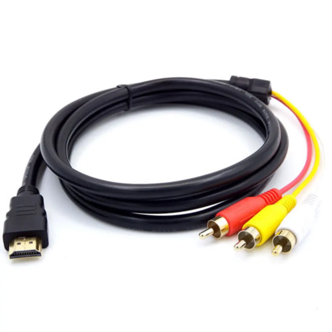 5 футов 1080P HDTV HDMI штекер 3 RCA Аудио Видео AV кабель адаптер конвертер Соединительный