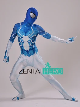

Free Shipping DHL Newest Spiderman Costume 3D Printing Spandex 2017 Halloween Cosplay Spider-man Superhero Costume For Adult/Kid