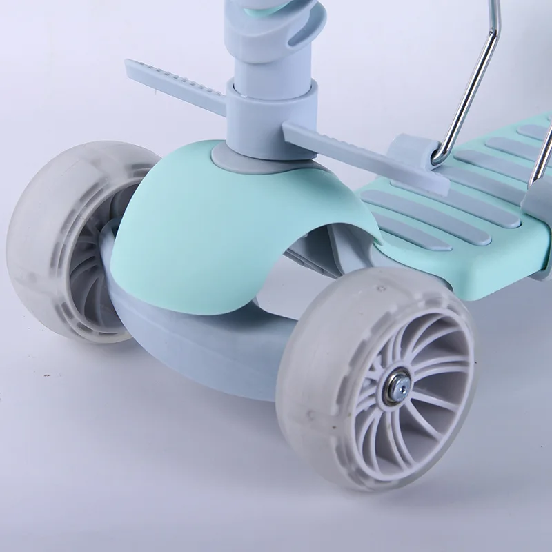 Creative children's scooter with seat three-in-one children's scooter portable stroller
