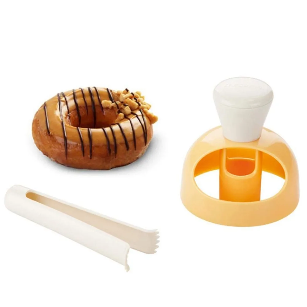 2pcs/set Plastic Donut Molds Doughnut Maker Cutter DIY Fondant Cake