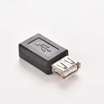 

A Female to B Female Black USB 2.0 Type Micro USB 5 Pin Data Cable Adapter USB Plug Convertor Connector
