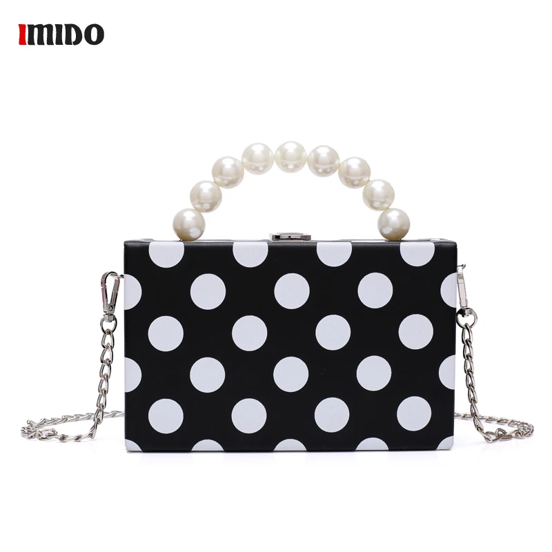 

Luxury Lady's Handbags Bags Pearl Top Handle Shoulder Bag Female Purse Box Shaped Handbags Mini Original Design Crossbody Bags