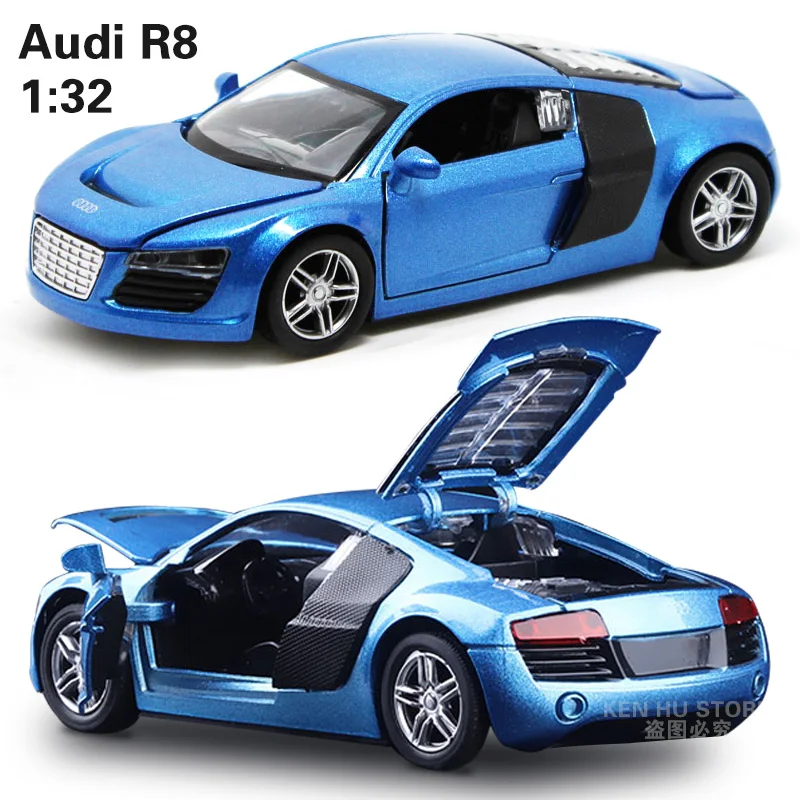 Lowest Price 1:32 kids toys AD R8 metal toy cars model for children music sound pull back car miniatures gifts for boys Lowest Price 1:32 kids toys AD R8 metal toy cars model for children music sound pull back car miniatures gifts for boys