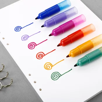 

Cute 6 holes inner core 16K Loose-leaf noteboks Replaceable inner core Kraft paper Sketchbook inner page school office supplies