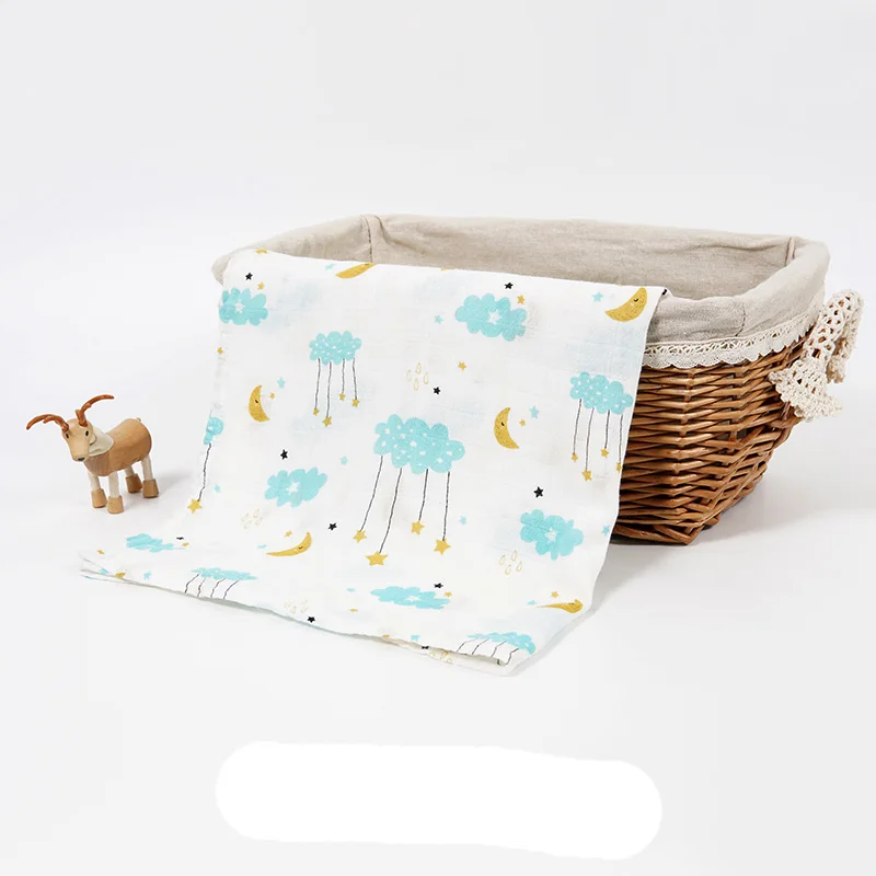 Бамбуковое Хлопковое одеяло очень мягкий детский пеленка для новорожденных милые обертывания банное полотенце-простыня чехол для коляски