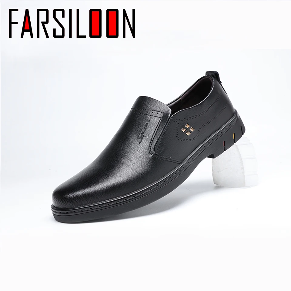 

Genuine Loafers Leather Men Shoes Brand Footwear Non-slip Thick Sole Fashion Casual Shoes High Quality Big Size38-44 NP102