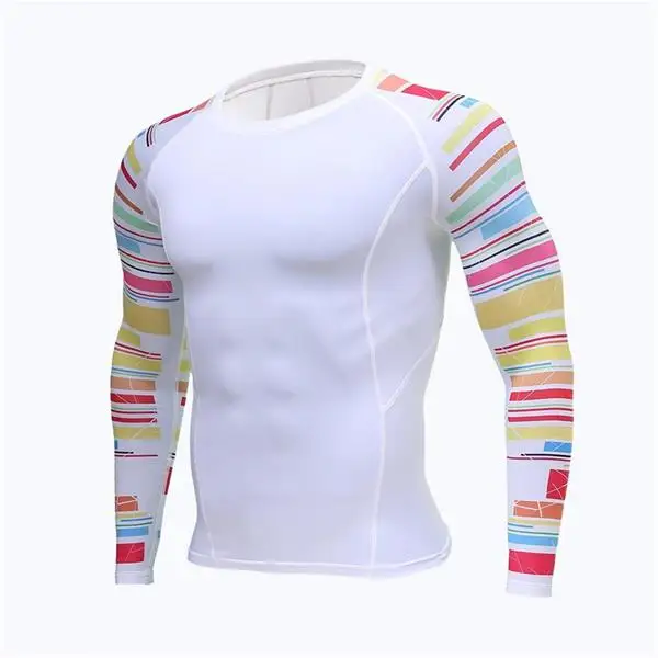 Мужская футболка Rashgard с длинным рукавом для бега, Спортивная Мужская одежда для бега, фитнеса, бодибилдинга, спорта, Мужская компрессионная рубашка - Цвет: BTC11