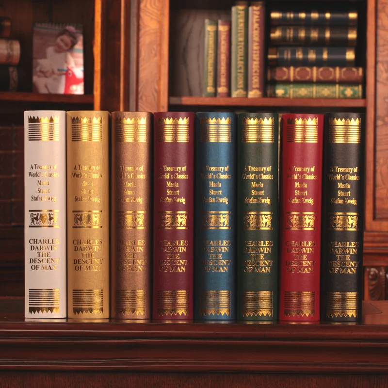 10 قطعة كتاب مكتبة وهمية خزانة التصوير الدعائم محاكاة داروين oumina الأوروبية مربع قالب كتاب الديكور
