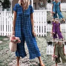 2019 New Fashion Single-breasted Overalls Rompers Long Pants Spring Summer 2019 New Fashion Single-breasted Overalls Rompers Long Pants Spring Summer