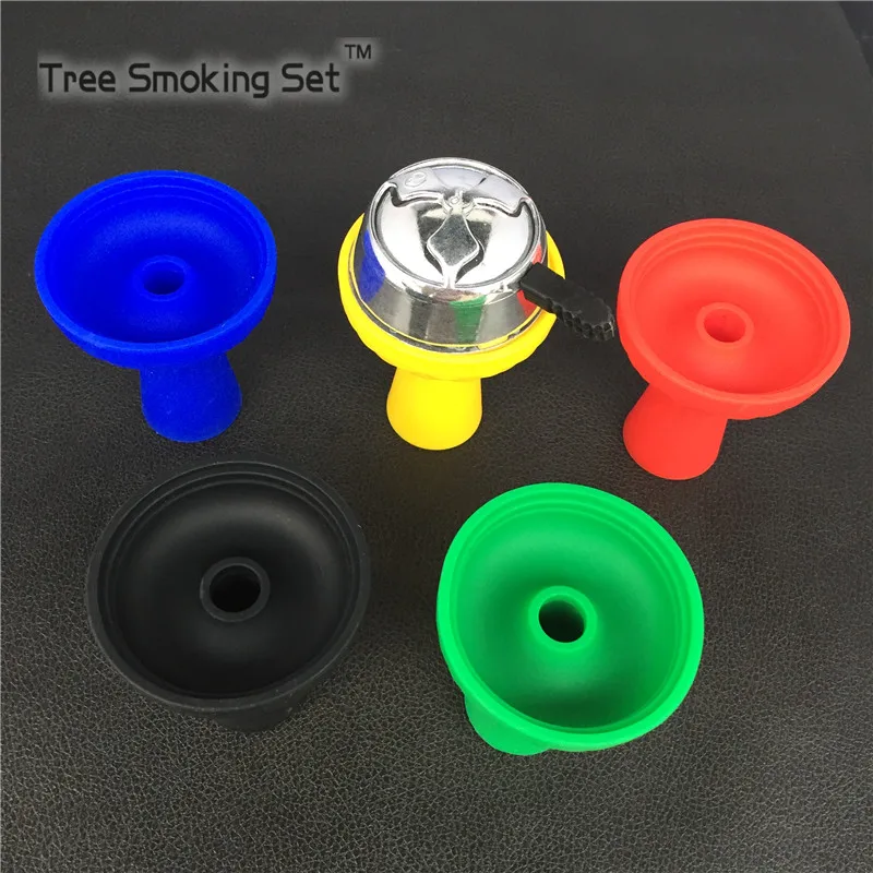 

1pc aluminum alloy hookah charcoal and 1pc Silicone bowl for No. 1 for narguile hookah chicha Hookah accessories