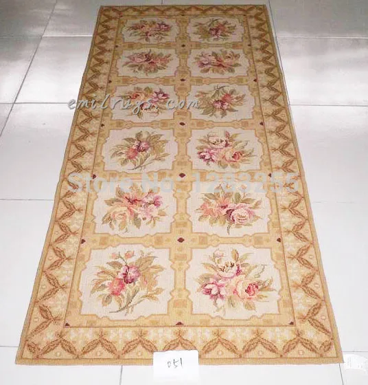 

Hand-made Floral Edge For Large Needle Point Carpet Knitted New Listing Antique Wool Knitting Carpets