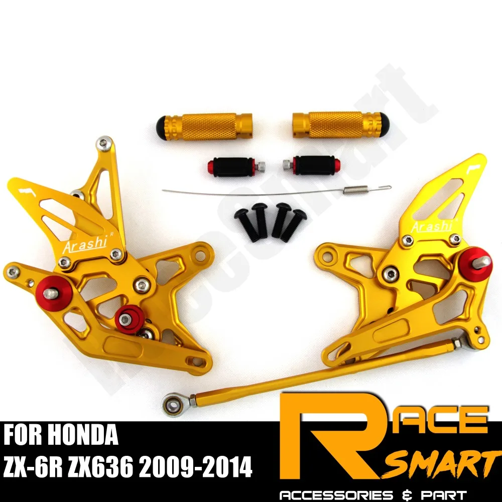 

FOR KAWASAKI ZX-6R ZX6R ZX636 2009 - 2019 Rear Footrests Foot Rest Pegs Pedal Motorcycle Accessories CNC Adjustable Rearset