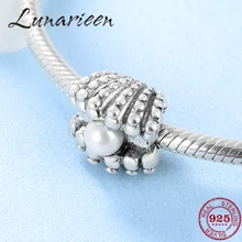 Новинка, Стерлинговое Серебро 925 пробы, нежный жемчужный корпус, форма, подарок подруге, подходит для оригинальной Пандоры, браслет для изготовления ювелирных изделий