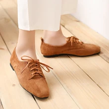 Однотонные Туфли-оксфорды из флока на плоской подошве; женские брендовые дизайнерские эспадрильи с перекрестной шнуровкой спереди; женская обувь на шнуровке