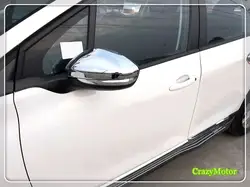 2 шт. ABS Chrome Зеркало заднего вида накладка декоративные для Peugeot 2008 2014 2015 2016 2017 Тюнинг автомобилей
