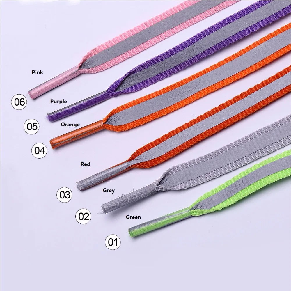 1.2 Meters Long Highl Visibility Reflective Shoelaces Night Warning Safety Reflective Shoelace For Running Cycling Tourist Shoe