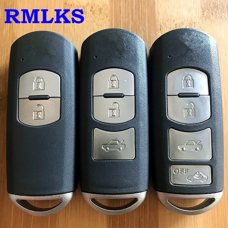 

Keyless Remote Key Case Shell Fob Control Uncut Blade Insert for Mazda 3 6 Smart 2014- 2018 SKE13D-01 FCC ID: WAZSKE13D01