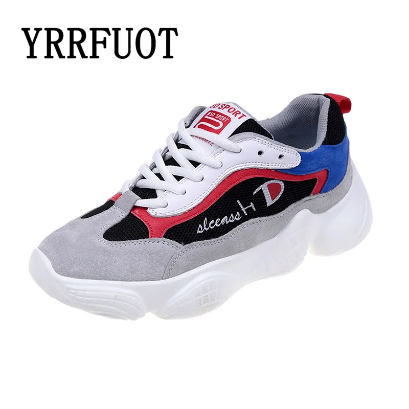 

YRRFUOT Women's Casual Sneakers 2019 New Fashion Mesh Breathable Woman Shoes Brand Outdoor Luxury Trend Jogging Shoes Non-slip