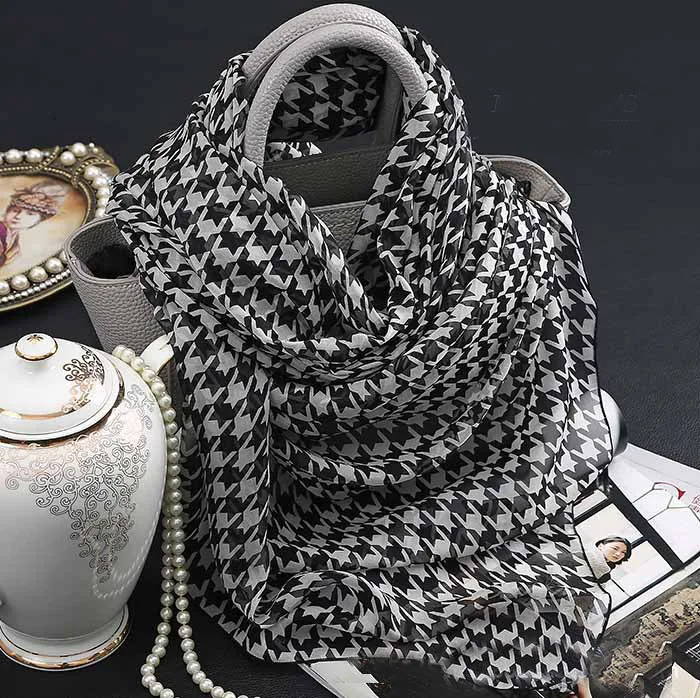 

100% Silk fantastic beasts long Blanket scarf magic bandana Square printed Plaid Scarves and Pashmina Winter neck warmer wrap