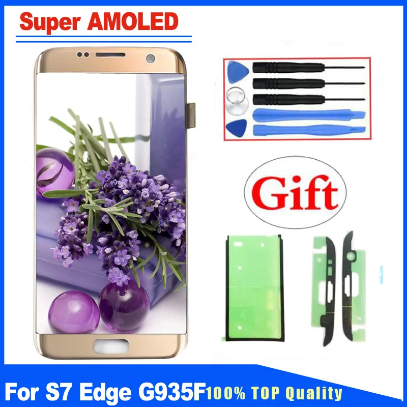 

Super AMOLED LCD Display Touch Screen Digitizer For Samsung Galaxy S7 Edge G935 G935F G935FD G935A Silver,Gold,Black
