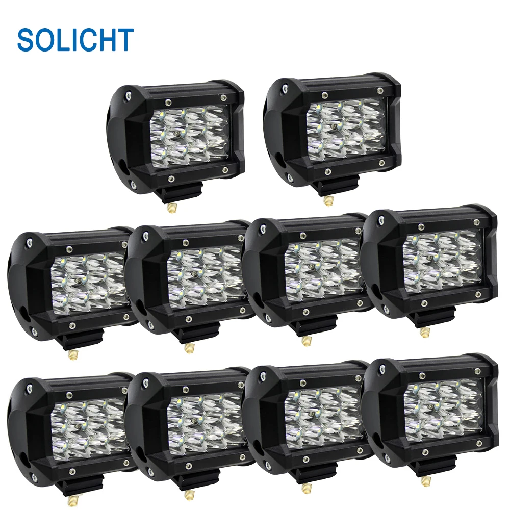 18w 3 rows led light bar