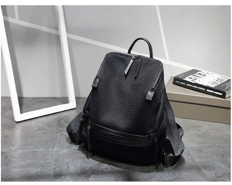 Breathable grid Women Backpack Large Capacity School Bags for Teenage Girls anti theft backpack for travelling female Shoulder Bags (6)