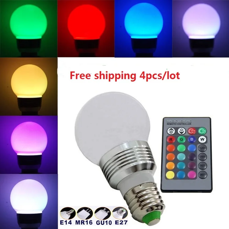 

LED RGB Bulb E27/E14 9W 15W Remote Control Color Changing LED Wall Light Bulb RGB 16 Color Lamp 85-265V