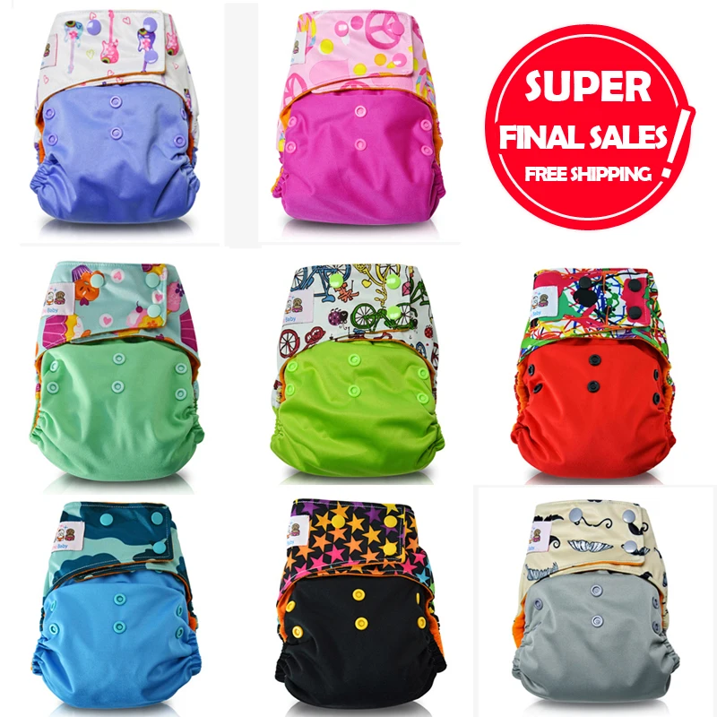 JinoBaby Cloth Nappy Suede Cloth Diapers Training Pants for nb to 15kgs