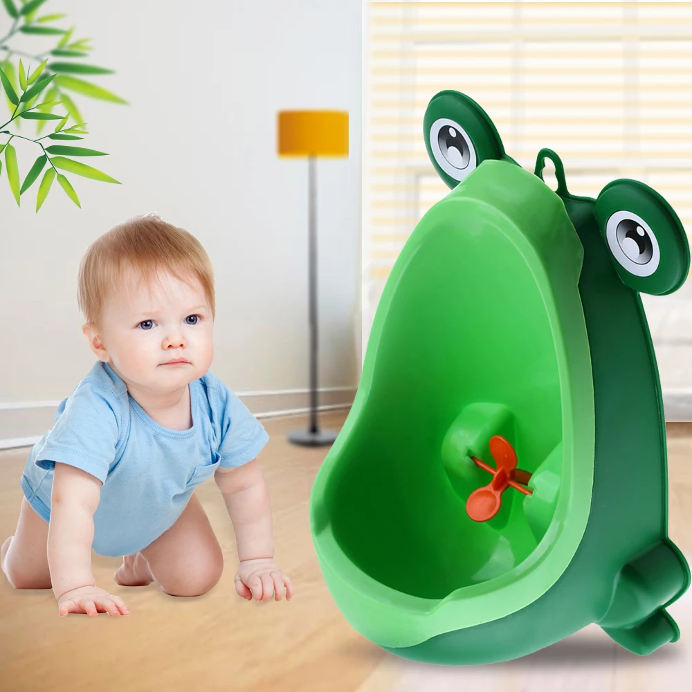 

Dropshipping Baby Urinal Frog Shape Vertical Wall-Mounted Pee Convenient Cute Boy Potty For Kid Urinal Standing Toilet Boy Gift