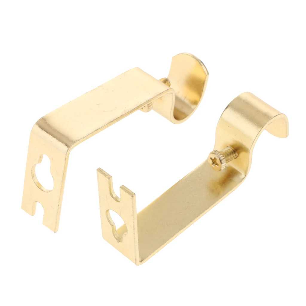 2Pieces Curtain Rod Wall Bracket Holder for 0.62 inch Rod,Durable,includes mounting screws