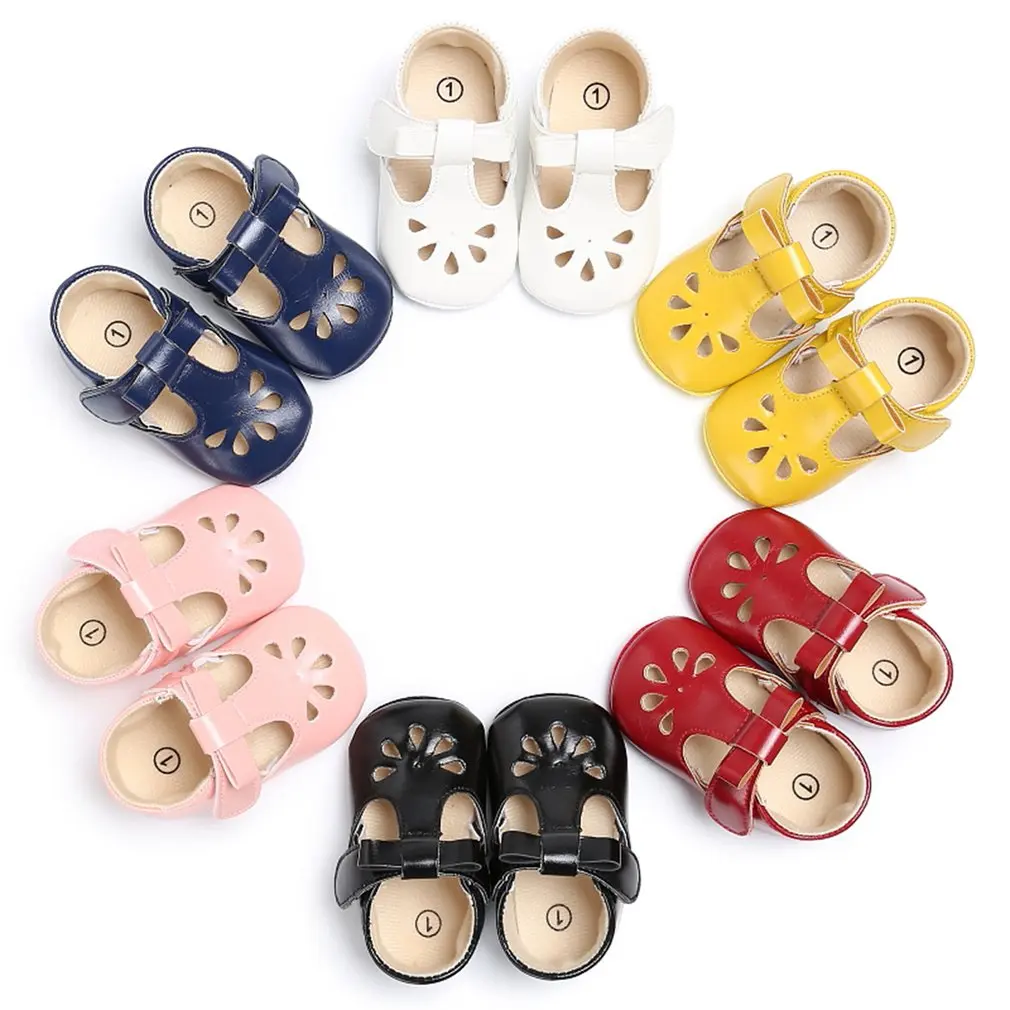 

2018 NEW Hollow Out First Walkers Female Baby Princess Leather Shoes Fashion Antiskid Princess Shoes Soft Soled Baby Shoes NEW
