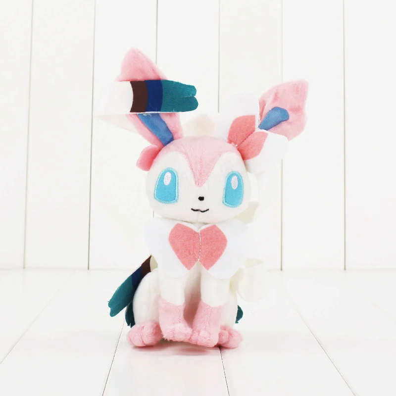 23 см Sylveon милые красивые, из плюша игрушки куклы Иви члена семьи Лидер продаж; обувь с рисунками из японского Аниме Фигурки игрушки куклы мягкие игрушки куклы