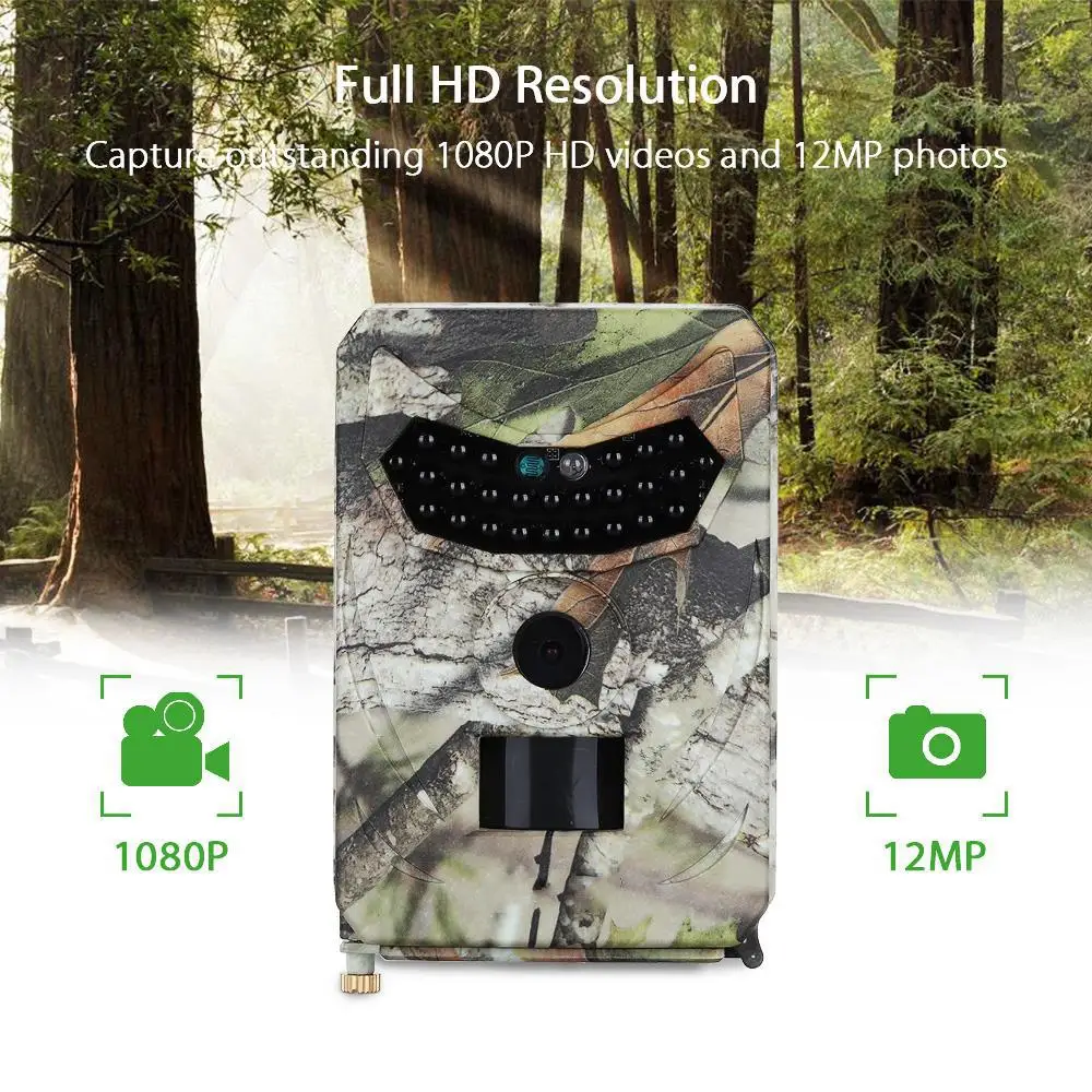 

Hunting Video Hunting Camera Trail Camera Scouting PIR Sensor High Performance Support TF Card Camouflage Premium Hunting Tools