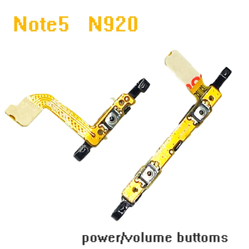 10X For Samsung Galaxy Note5 N920 Power On/Off Switch Button Flex Cable Volume N920F Repair Parts | Мобильные телефоны и
