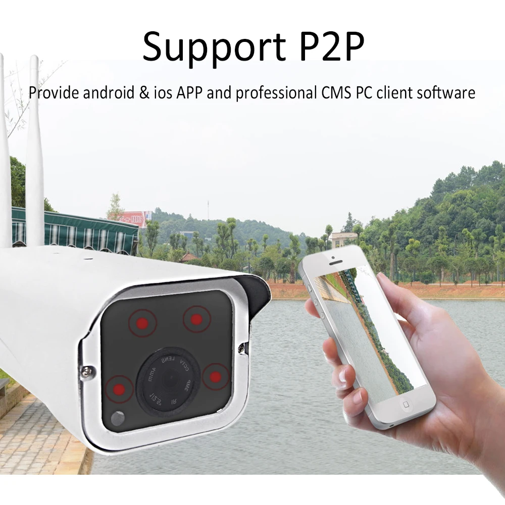 IP Камера уличная беспроводная Wi Fi 2 МП HD 1080P SIM карта 3G 5 кратный зум|Камеры