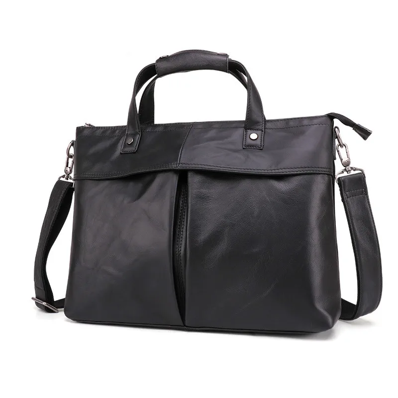 

2019 Cowhide Briefcases Genuine Leather Men's Business Men Laptop Bag Male Office Briefcase Handbag Shoulder Crossbody Bag GW11