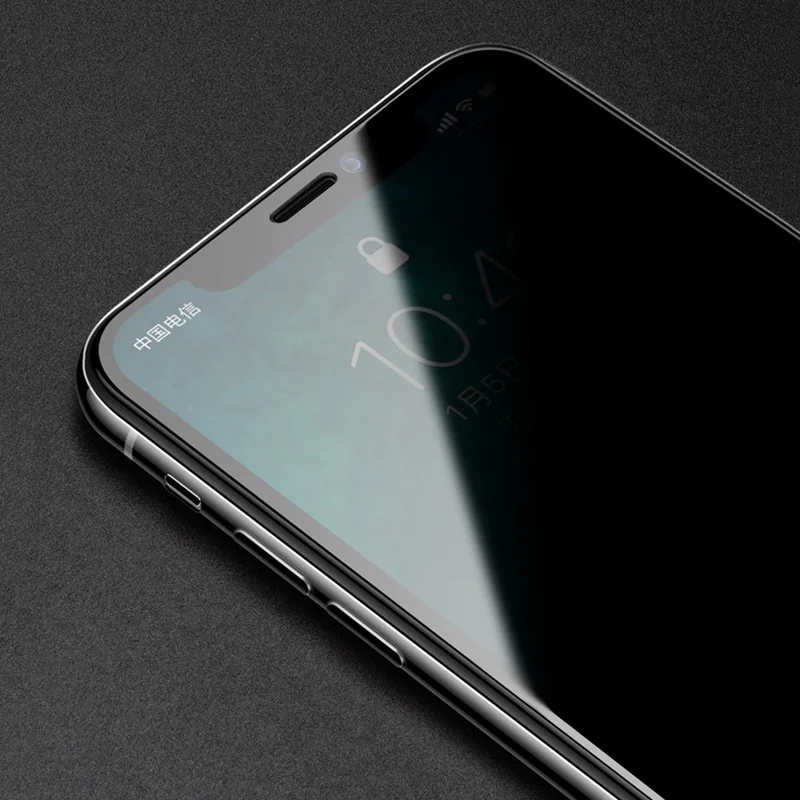 Анти peek конфиденциальности защита для экрана из закаленного стекла iPhone X XS MAX XR 7 8